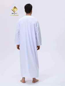 Nouvelle Robe Arabe Homme 2025 en Tissu Doux Anti-Boulochage de Qualité Supérieure, Style Marocain, Manches Longues, Coupe Ajustée - Product Image 1