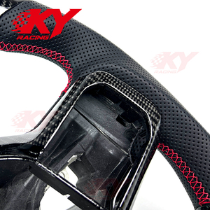 Volant personnalisé en cuir et fibre de carbone pour Ford F-150 F150 Raptor R Ranger F250 F350 2021-2026 Accessoires de voiture - Product Image 3