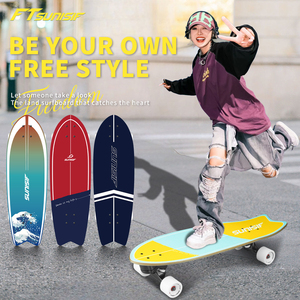Surfboard de route professionnel, surfskate complet personnalisé, haute vitesse, forme de cruiser à rocker unique, roulements Abec-11, skateboard - Product Image 4