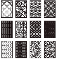 Panneau décoratif moderne en aluminium découpé au laser pour l'intérieur et l'extérieur, idéal pour les clôtures de villas et jardins.