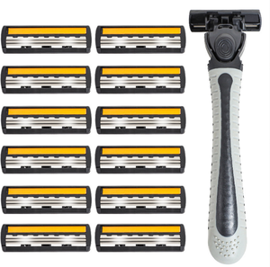 <span class=keywords><strong>Rasoir</strong></span> à triple lame personnalisé <span class=keywords><strong>pour</strong></span> hommes - Utilisation sur le visage - Achetez un manche et une tête de lame - Product Image 2