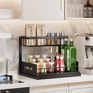 2-tier Bathroom Cabinet Organizer Under <b>Kitchen</b> Sink Organizers and <b>Storage</b> <b>Rack</b> Adjustable - Product Image 4