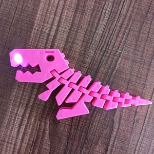 Juguete Fidget de Plástico con Colgante de Hueso Animal Luminoso, Dinosaurio, Pulpo, Gecko, Lagarto, Juguete Fidget Articulado con Cadena - Product Image 5