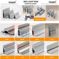 Profil Aluminium Kotak Lampu Persegi Panjang Berkualitas Tinggi Pabrik 6M 2.5/4/6/8/10/12/15 CM untuk Penyangga Lightbox, Mendukung Kustomisasi