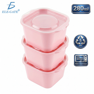 Ele-Gate Plastic Food <b>Containers</b> 280ml PP5 Microwave Safe for <b>Storage</b> - Product Image 4
