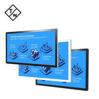 Monitor LED OEM de 27 pulgadas con pantalla táctil de montaje en pared PCAP plana AC 100-240V