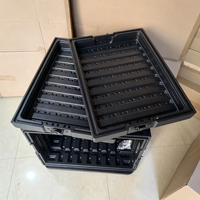 Armoire de rangement pour équipement de scène de 52 cm de profondeur, boîte d'amplificateur 8/12/14/16U, boîte à microphones, chariot à roulettes, étanche et durable