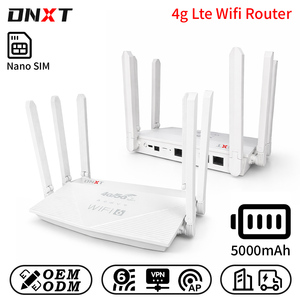 เราเตอร์ dnxt WiFi 6 300Mbps Cat4ซิมเราเตอร์4G 1WAN/3LAN enrutador WiFi 6 mAh 5000mAh ซิมการ์ด AP PN สำหรับใช้ในบ้าน - Product Image 1