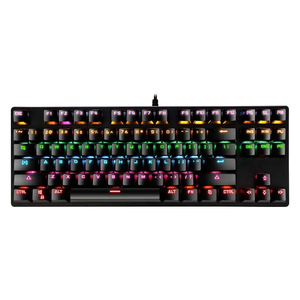 Eje mecánico ergonómico 1,6 metros <span class=keywords><strong>teclado</strong></span> completo con cable ABS 87 teclas teclados <span class=keywords><strong>K550</strong></span> impermeables para oficina o fábrica de juegos - Product Image 2