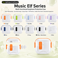 Étui Color-Block avec Béquille et Mousqueton pour AirPods Pro 2, 3, Pro et AirPods 3, 4, 5, Compatible Charge Sans Fil, 10 Couleurs, Vente en Gros