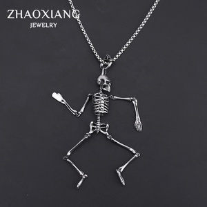 Colgantes de Calavera, Collares de Moda, Joyería 2024, Colgantes de Acero Inoxidable de Tendencia, Diseño Punk Personalizado - Product Image 6