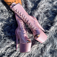 Bottes Hautes à Talons Fins de 7 Pouces, Style Quotidien Classique, pour Pole Dance, Spectacles de Cabaret, Nuits en Boîte, Danse Exotique et Plaisir au Lit, Confortables pour Femmes