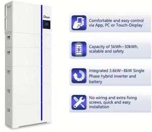 แบตเตอรี่ Deye รุ่น AI-W5.1-5/6/8/P1-EU AI-W5.1-8/10/12P3-EU LiFePO4 51.2V 5.12kwh ระบบกักเก็บพลังงาน แบตเตอรี่ลิเธียม Deye - Product Image 5