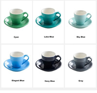 Tasse à expresso/latte/thé en porcelaine classique de 270 ml avec glaçure écologique et couleur de logo personnalisable