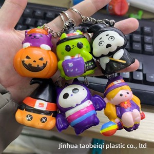 Llavero de la serie de Halloween de la provincia de Zhejiang, transfronterizo, juguete antiestrés de rebote lento, de PU, apretable, con textura de cáscara de huevo - Product Image 3