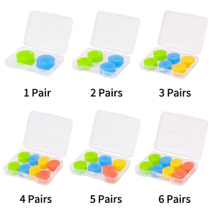 Bouchons d'oreilles en silicone imperméables pour la natation, la plongée, réutilisables, souples et moulables, pour enfants et adultes, <span class=keywords><strong>surf</strong></span>, douche - Product Image 1