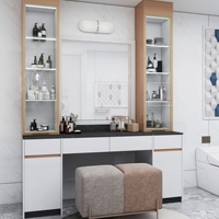 Meubles d'hôtel de luxe PA, design moderne, armoire, miroir, meuble-lavabo de salle de bain