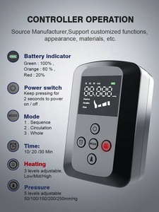 YICOLY, precio de fábrica, bota de compresión neumática inalámbrica con botas de recuperación de calefacción, masajeador de piernas de compresión de aire de 8 cámaras - Product Image 3