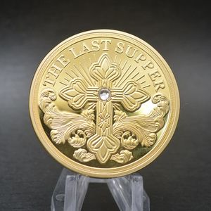 Chúa Giêsu cuối cùng Supper lưu niệm đồng xu thần ban phước cho mạ Vàng thách thức tùy chỉnh tiền xu - Product Image 2