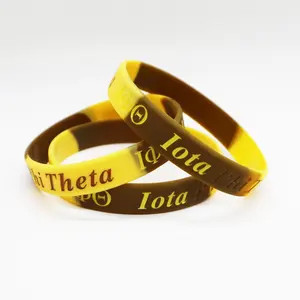 2024 New design IOTA PHI THETA Silicone Bracelet sorority and fraternity Greek letter Silicone Rubber Bracelet Wristbands