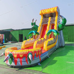 สไลเดอร์<span class=keywords><strong>เป่า</strong></span><span class=keywords><strong>ลม</strong></span>สำหรับเด็กและผู้ใหญ่แบบเป่าลมรูปสวนหลังบ้านเกรดเชิงพาณิชย์แบบ T-Rex Jungle - Product Image 6