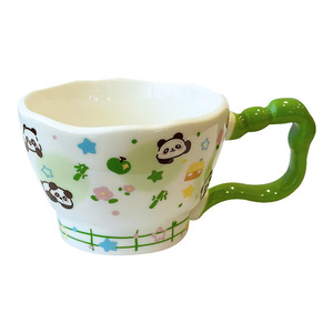 Zuo Mu – tasse en céramique avec motif Panda, résistante à la chaleur, pour café, lait, petit-déjeuner, cadeau pour femmes, usage domestique - Product Image 1