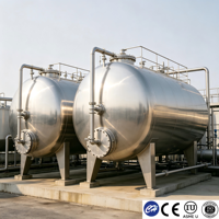 Tanque Mezclador de Acero Inoxidable de Grado Alimenticio de 500-3000L, de Doble Pared, con Control de Temperatura, para Almacenamiento de Bebidas Alcohólicas, Personalizable