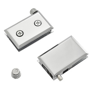 Glass Hinge For Cabinet <b>Display</b> <b>Case</b> 6 10mm Thick Zinc Alloy Surface Mount Easy Installation Minimalist Design - Product Image 2