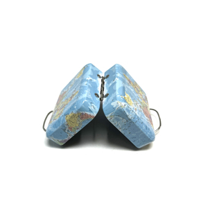 Portable Handbag Shaped Mini Rectangular Tin <b>Box</b> Eco-Friendly Recycled Materials Map Design Sealed Storage Container 76x39x56mm - Product Image 6
