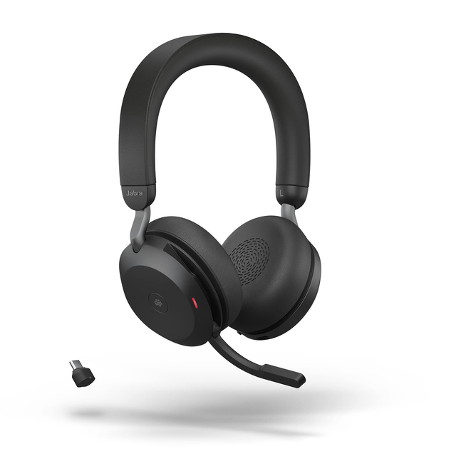 For Jabra Evolve2 75MS Wireless Headset with Microphone USB-A/USB-C With/without Charging Stand