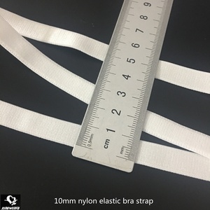 Accessoires de sous-vêtements Sangle de soutien-gorge en nylon de 10mm en rouleau Sangle de soutien-gorge élastique longue en nylon blanc de haute qualité - Product Image 5
