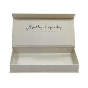 Personalized Full Rigid Cardboard <b>White</b> UV-Coated Matt Lamination Embossed Luxury Recycled Materials Magnetic Flip Gift <b>Box</b> - Product Image 1