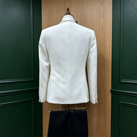 Costume de luxe 2 pièces à sequins et diamants, simple boutonnage, fait main, pour marié, smoking de mariage, tenue de soirée formelle arabe, veste et pantalon