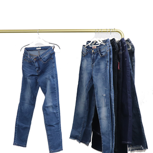 Balles de vêtements à la deuxième <span class=keywords><strong>main</strong></span> Vêtements d'occasion mixtes Pantalons Jean pour femmes de marque Vêtements d'occasion en gros - Product Image 1