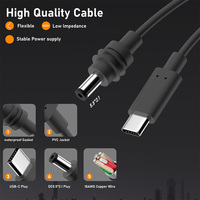 Cable de Alimentación USB C a Starlink Mini, Entrada Tipo-C, Salida CC 20V 5A, Conector Cilíndrico, Cable de 10M, CC5.5 * 2.1mm a 5.5 * 2.1mm