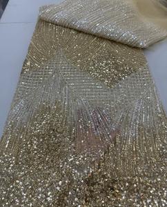 <span class=keywords><strong>2026</strong></span> בגדי תחרה לשנה החדשה 5 מטרים תחרה צרפתית באיכות גבוהה עם פאייטים חומרי תחרה לנשים - Product Image 4