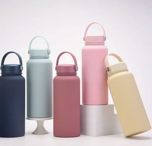 Outdoor Water Bottle Stainless Steel Vacuum Flask Inner Ceramic Insulated Sports Bottle with Suction Tube <b>Brush</b> - Product Image 1
