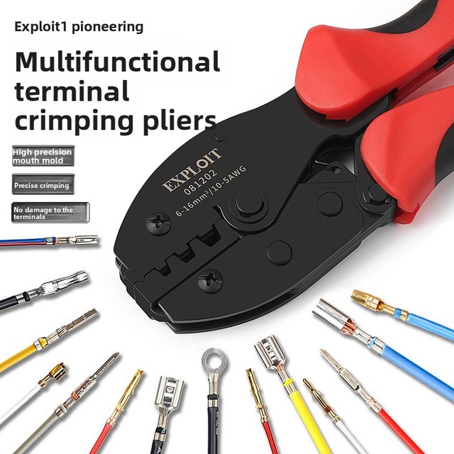 EXPLOIT Solar Panel Waterproof Connector Tool Pliers for MC4 Terminal Crimping Pliers Solar Photovoltaic Wire Crimbers
