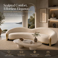 OEHOME Luxuriöses Modernes Ecksofa-Set mit Geschwungenem Samt-Design, Gesteppt, Umweltfreundlich & Langlebig für Hotel-Lobby und Apartment-Nutzung