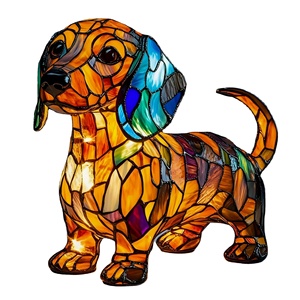 Statuetta in resina a LED luce notturna per gatti e cani serie artistica animale statua creativa per la decorazione della scrivania per animali domestici prodotti elettronici - Product Image 6