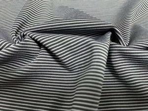92% Polyester 8% Elastane Sọc Đen Và Trắng Spandex Stretch Vải Thể Thao Bền - Product Image 4