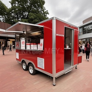 Customized Fiberglass Outdoor Towing Mobile Food Trailer <b>Cart</b> with <b>Candy</b> & Chips Vending Multifunctional - Product Image 3