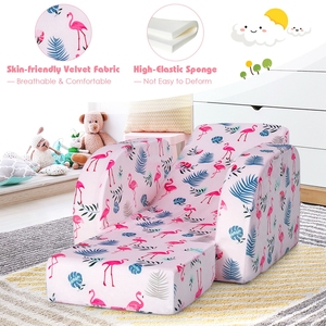 Tender <b>Playful</b> OEM/ODM Factory High Quality Foam Kids Couch Soft 2-in-1 Convertible Toddler Couch Foldable Kids <b>Sofa</b> Lounger - Product Image 4