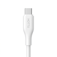 Kabel Pengisi Daya Tipe C Putih USB-A ke Tipe-C untuk Smartphone, Tablet, Power Bank, Laptop, Mobil, Rumah, dan Perjalanan