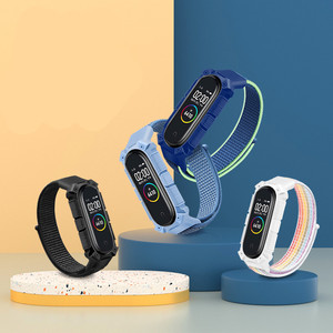 Forwelleny fabbrica all'ingrosso cinturino per Mi <span class=keywords><strong>Band</strong></span> <span class=keywords><strong>7</strong></span> <span class=keywords><strong>6</strong></span> 5 4 3 elastico in Nylon morbido cinturino da polso con cassa armatura - Product Image 1