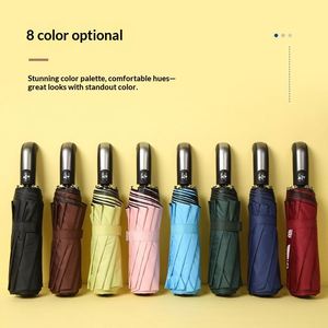 Paraguas de Seda Personalizado para Regalo Publicitario Empresarial, Uso en Días Soleados y Lluviosos, Plegado Automático con un Toque, Protección UV, Fibra de Vidrio - Product Image 3