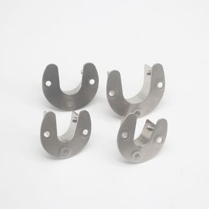 Stainless Steel Thick-Walled Open Flange Modern Detachable Single Damper Track Seat Pipe Holder Tall Hat Tube <b>Wardrobe</b> <b>Hardware</b> - Product Image 2