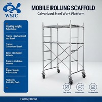 Échafaudage mobile à cadre en H fabriqué en Chine avec roues, fournisseur de plateformes d'échafaudage, échafaudage galvanisé, cadre sur mesure