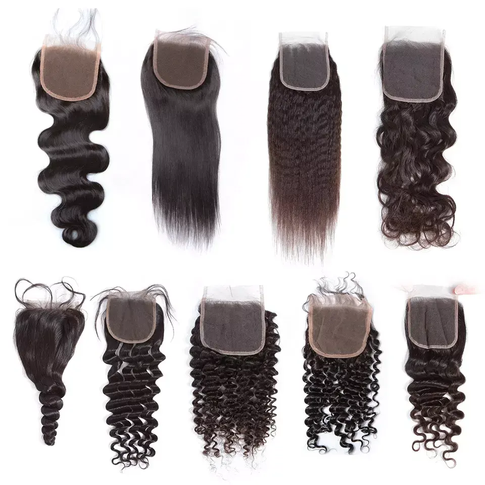 Top selling online cuticle aligned raw virgin hair human hair frontal closure