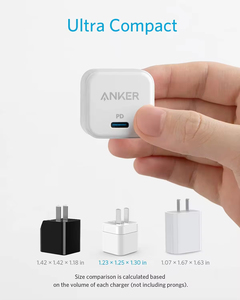 <span class=keywords><strong>Chargeur</strong></span> USB C <span class=keywords><strong>Anker</strong></span> <span class=keywords><strong>20W</strong></span>, <span class=keywords><strong>chargeur</strong></span> rapide avec prise pliable, PowerPort III <span class=keywords><strong>20W</strong></span>, <span class=keywords><strong>chargeur</strong></span> cube pour iPhone et Galaxy - Product Image 2